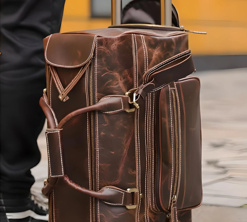 leather carry on